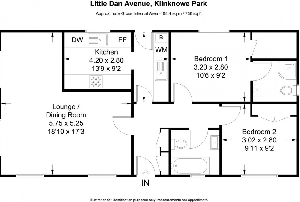 Floorplan for Little Dan Avenue, Kilnknowe Place, Galashiels