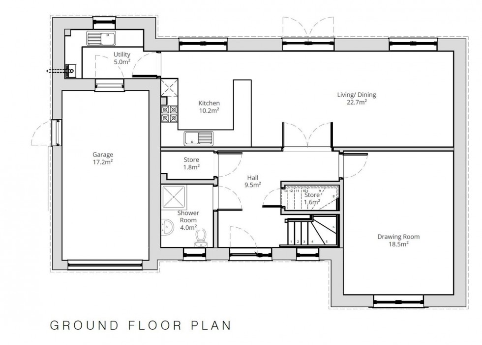 Floorplan for The Tweed, Hillside Terrace, Selkirk