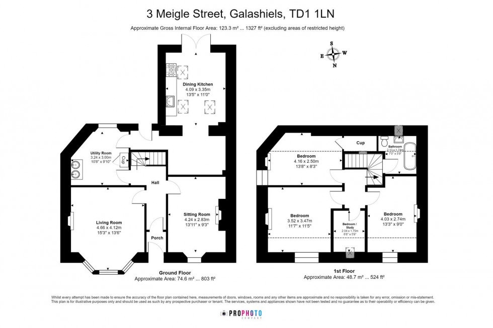 Floorplan for 3 Meigle Street, Galashiels