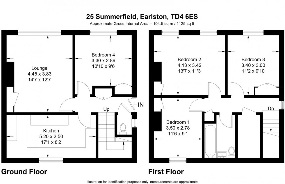 Floorplan for 25 Summerfield, Earlston