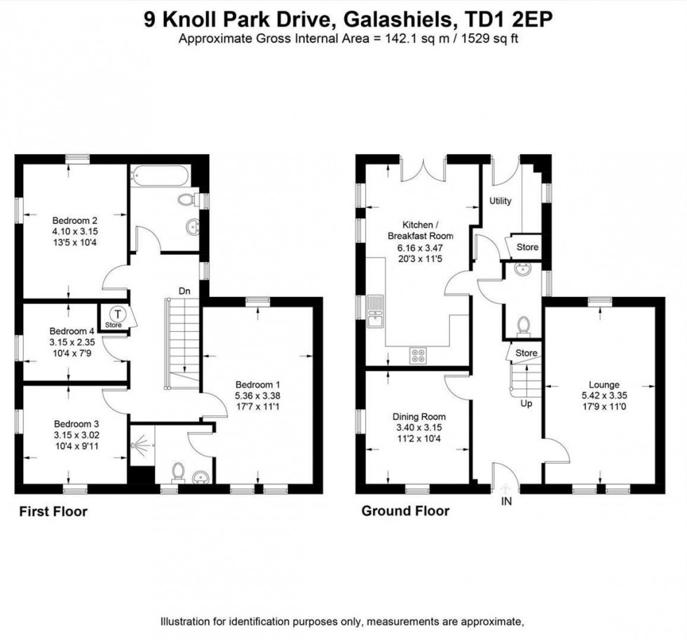 Floorplan for 9 Knoll Park Drive, Galashiels