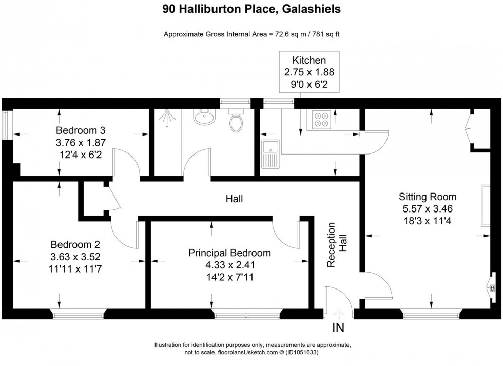 Floorplan for Halliburton Place, Galashiels