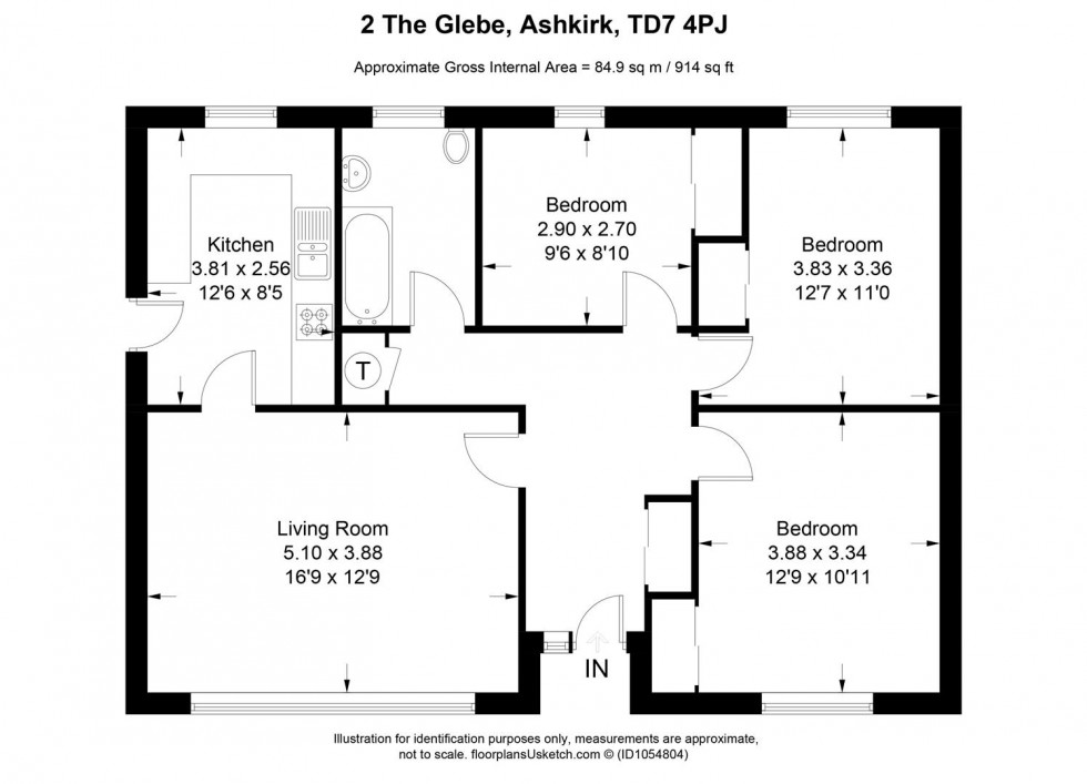 Floorplan for The Glebe, Ashkirk, Selkirk