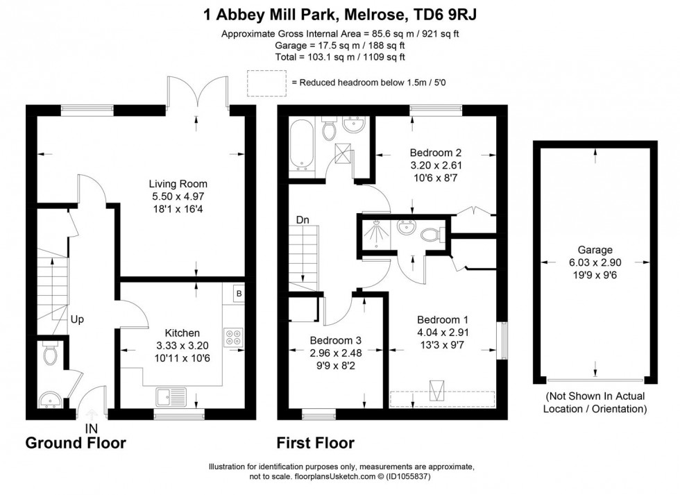 Floorplan for Abbey Mill Park, Melrose
