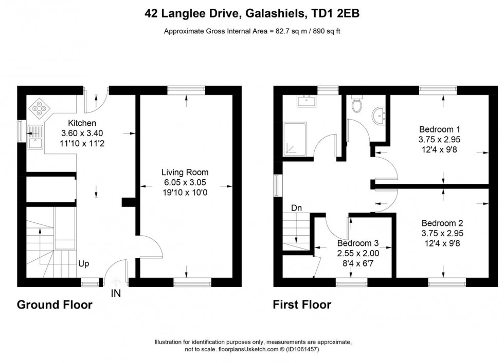 Floorplan for Langlee Drive, Galashiels