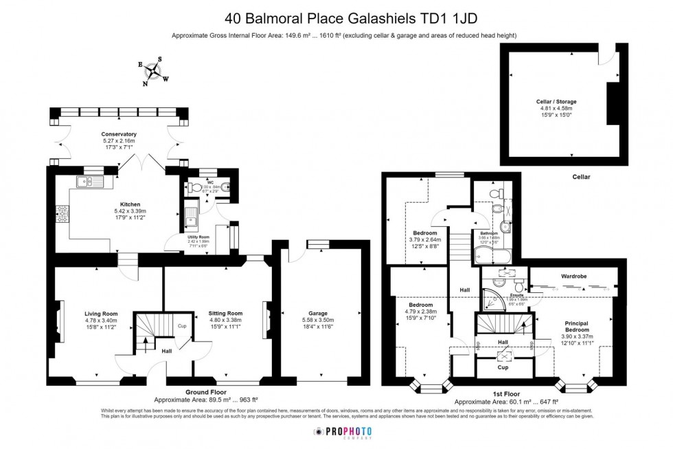 Floorplan for 40 Balmoral Place, Galashiels