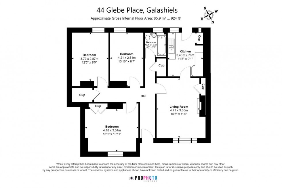 Floorplan for 44 Glebe Place, Galashiels