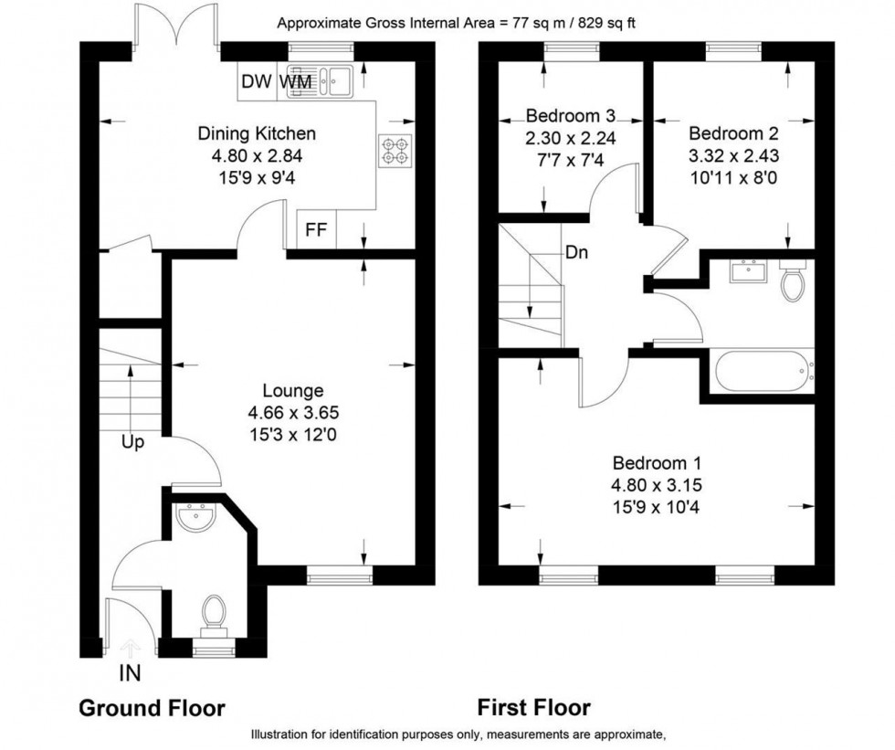 Floorplan for Bill Lamb Crescent, Galashiels