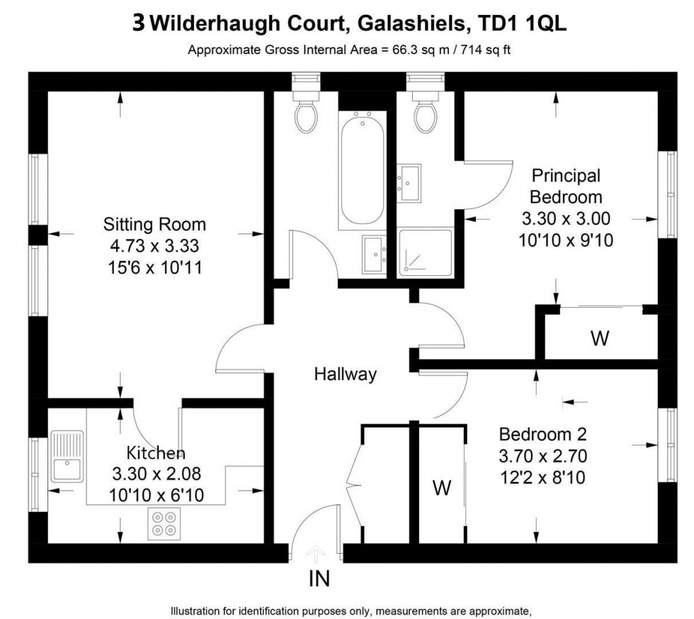 Floorplan for Wilderhaugh Court, Galashiels