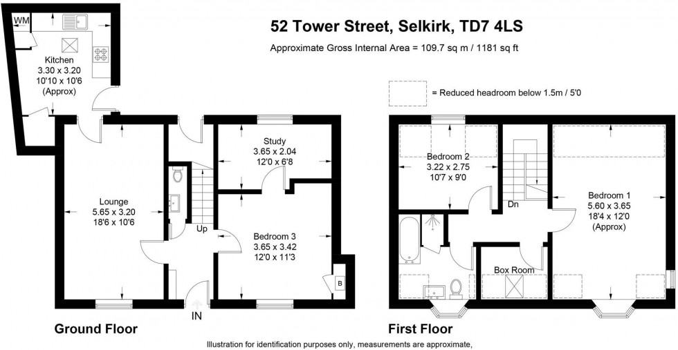 Floorplan for Tower Street, Selkirk