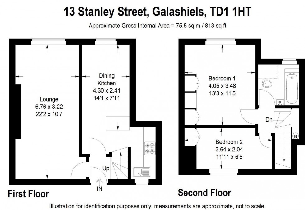 Floorplan for Stanley Street, Galashiels