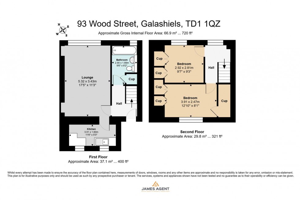 Floorplan for 93 Wood Street, Galashiels
