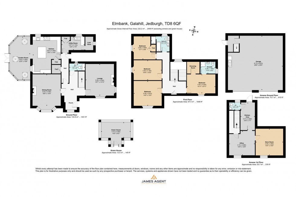 Floorplan for Elmbank, Galahill, Jedburgh