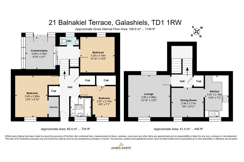 Floorplan for 21 Balnakiel Terrace, Galashiels
