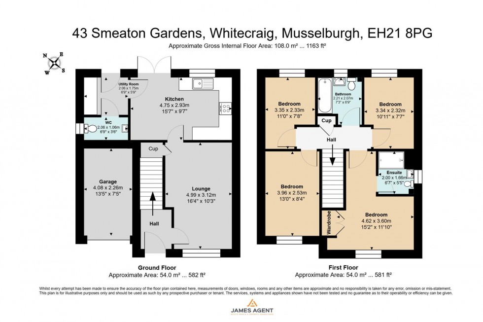 Floorplan for 43 Smeaton Gardens, Whitecraig