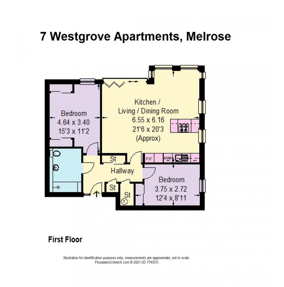 Floorplan for 7 Westgrove Apartments, Waverley Road, Melrose