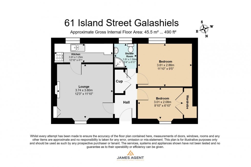 Floorplan for 61 Island Street, Galashiels
