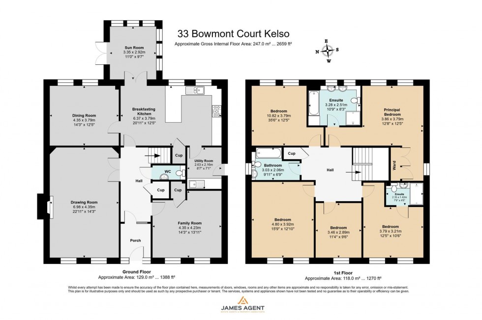 Floorplan for 33 Bowmont Court, Heiton, Kelso