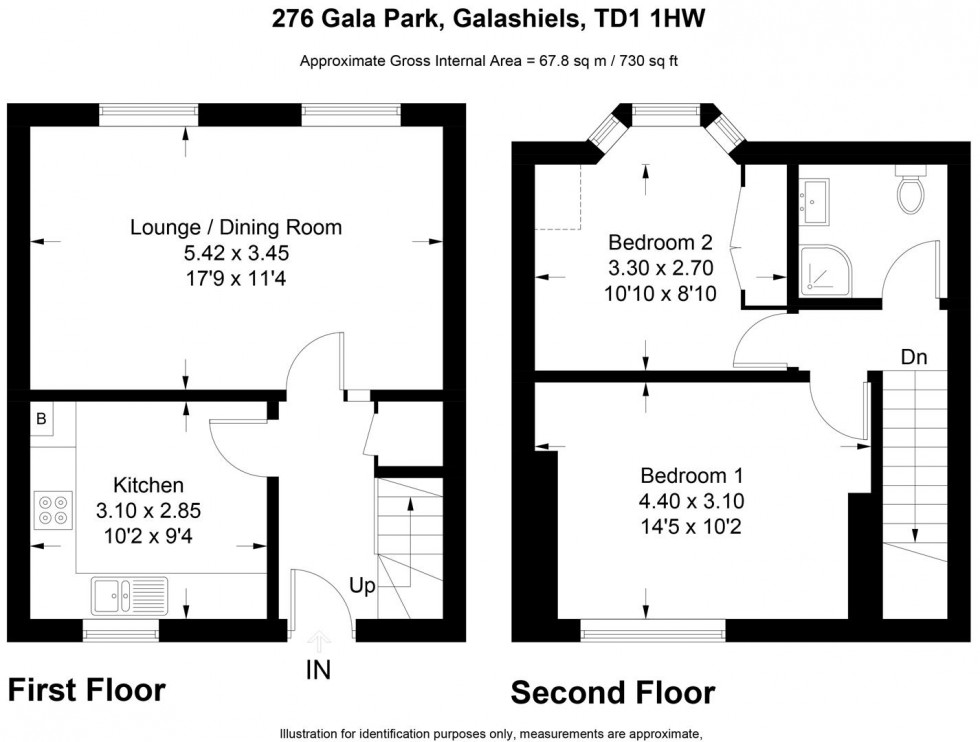Floorplan for 276 Gala Park, Galashiels