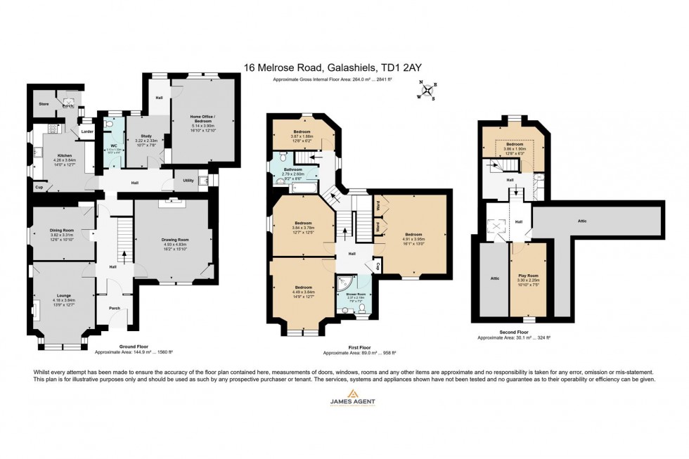 Floorplan for Roxburgh House, Melrose Road, Galashiels
