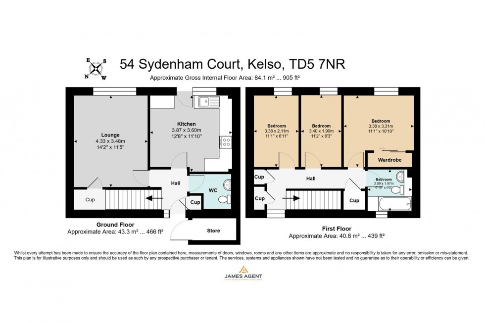 Floorplan for 54 Sydenham Court, Kelso