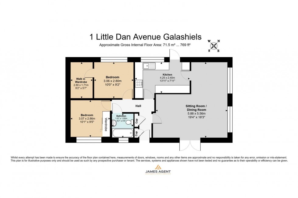 Floorplan for 1 Little Dan Avenue, Galashiels
