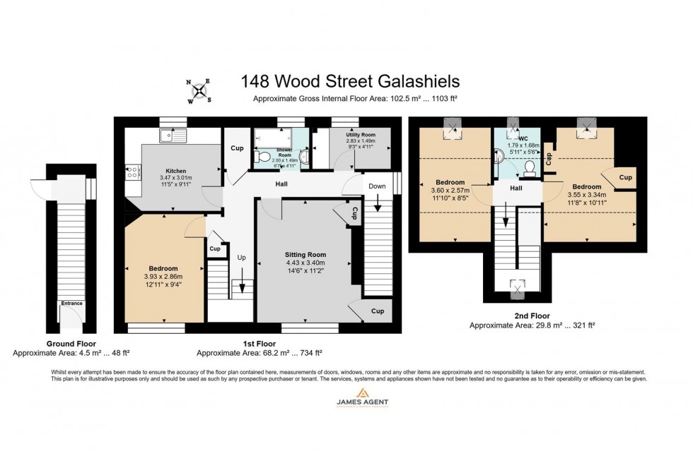 Floorplan for 148 Wood Street, Galashiels
