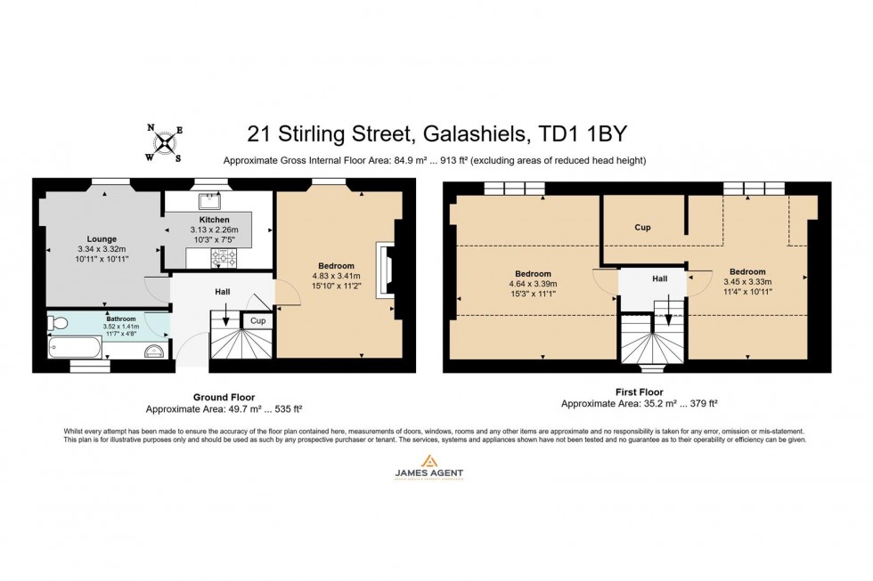 Floorplan for 21 Stirling Street, Galashiels