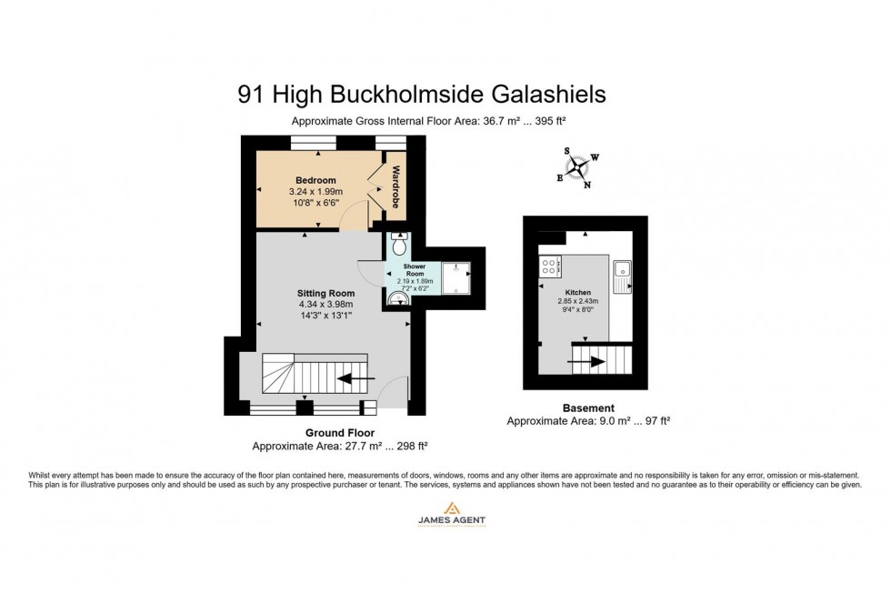 Floorplan for 91 High Buckholmside, Galashiels