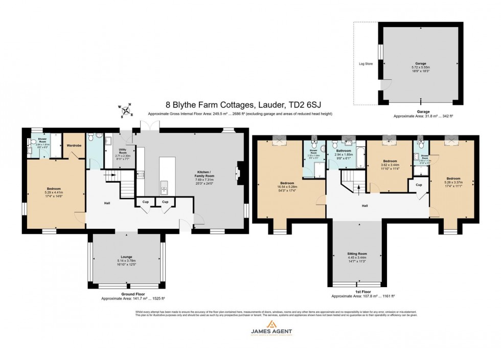 Floorplan for 8 Blythe Farm Cottages, Lauder