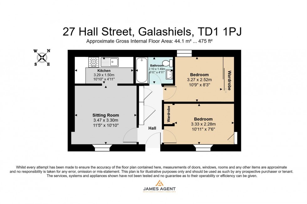 Floorplan for 27 Hall Street, Galashiels