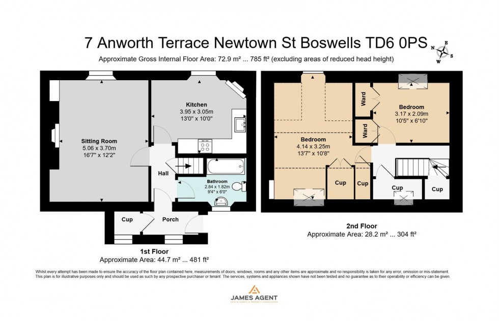 Floorplan for 7 Anworth Terrace, Newtown St. Boswells, Melrose