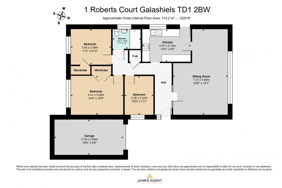Floorplan for 1 Roberts Court, Galashiels