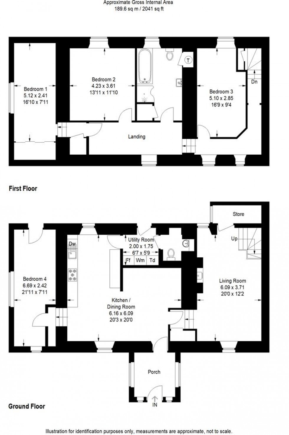 Floorplan for First House, Church Hill, Greenlaw, Duns