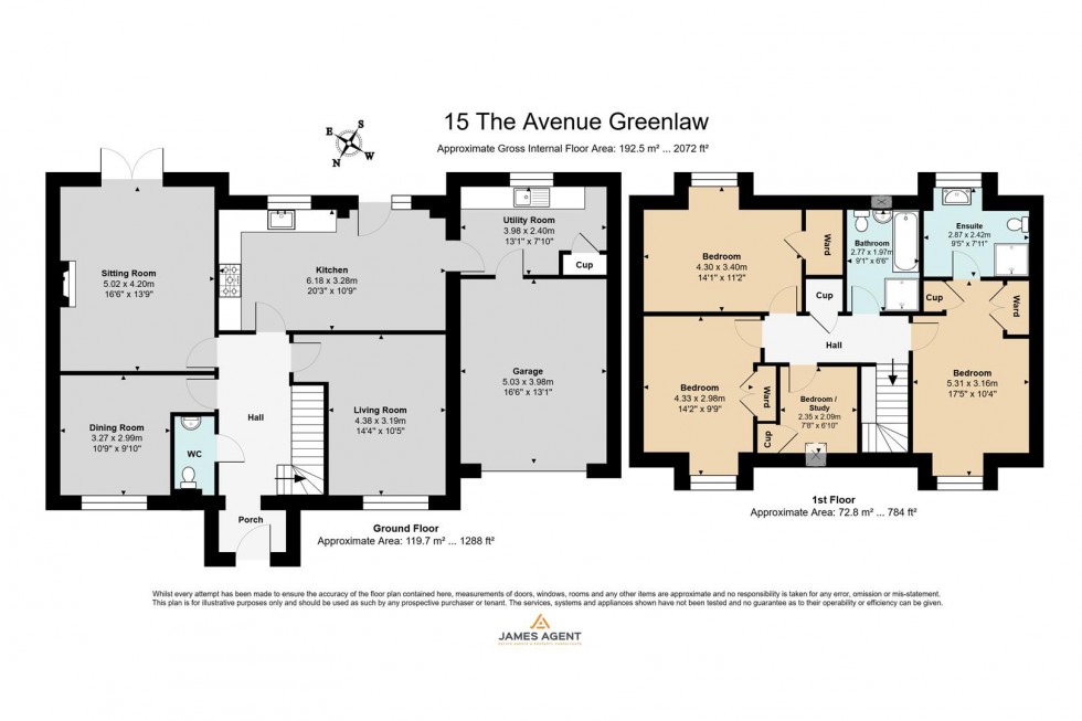 Floorplan for 15 The Avenue, Greenlaw, Duns
