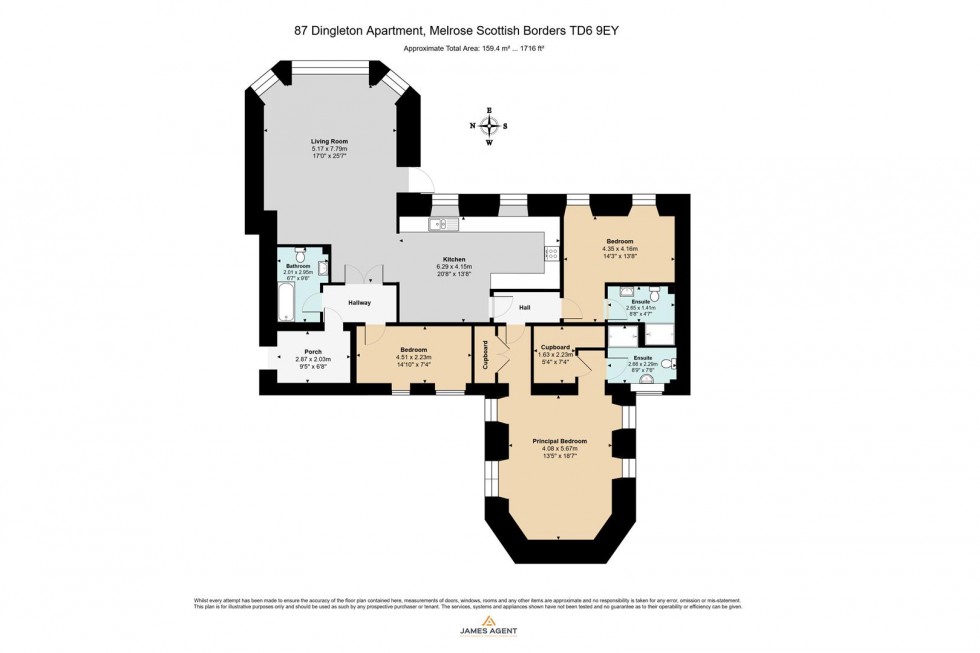 Floorplan for 87 Dingleton Apartments, Melrose