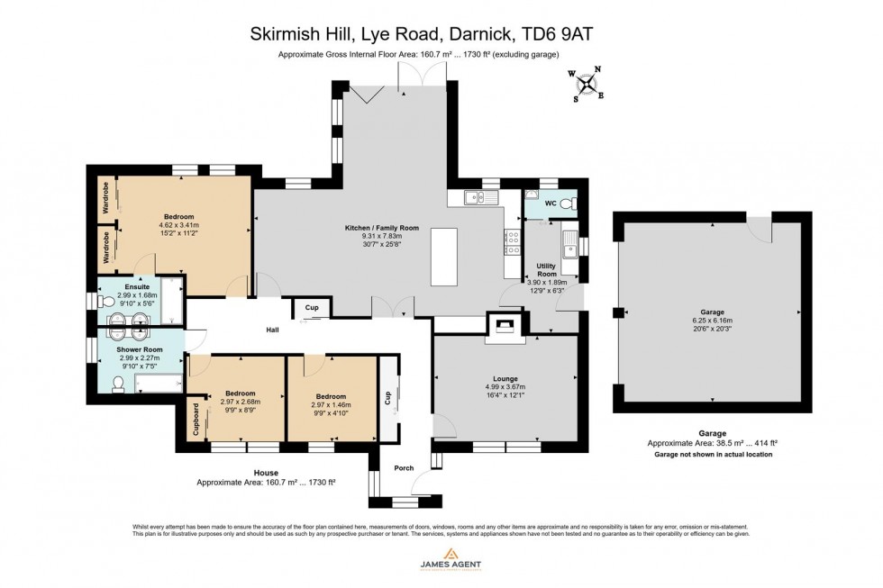 Floorplan for Skirmish Hill, Lye Road, Darnick, Melrose