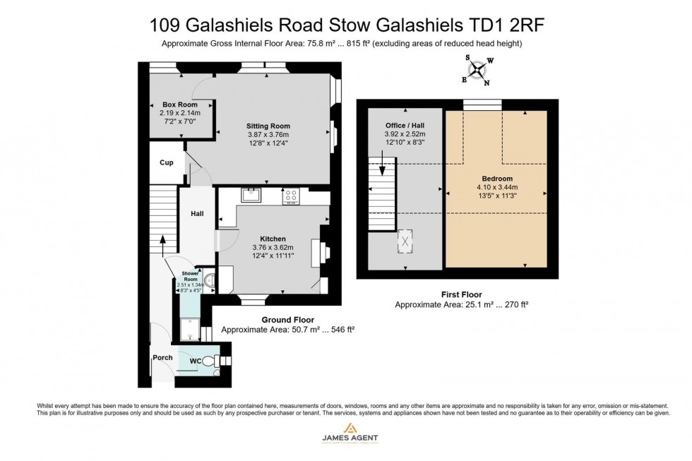 Floorplan for 109 Galashiels Road, Stow, Galashiels