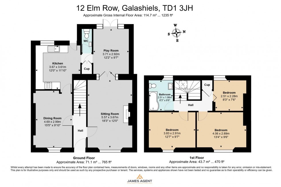 Floorplan for Avenel, Elm Row, Galashiels