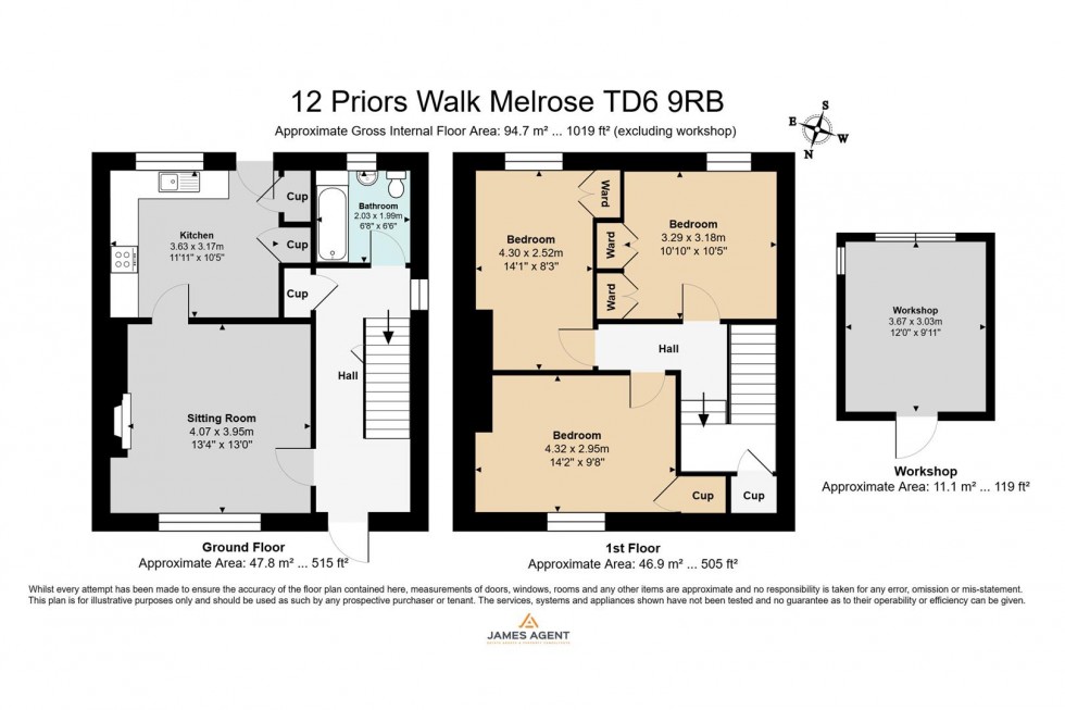 Floorplan for Priors Walk, Melrose