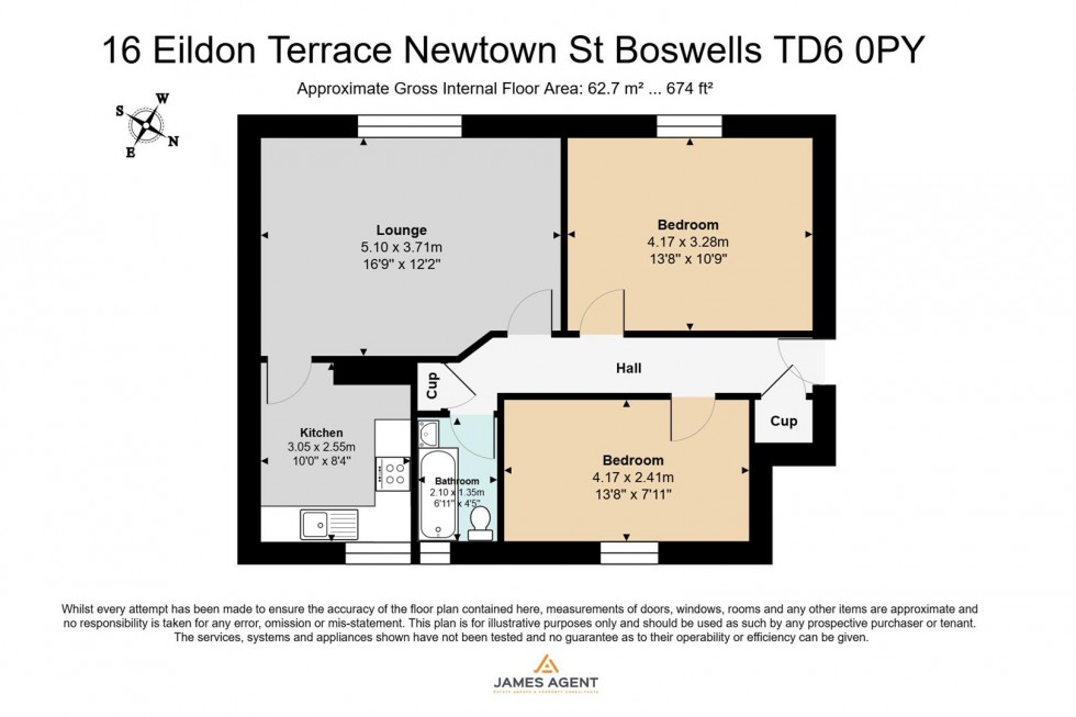 Floorplan for Eildon Terrace, Newtown St. Boswells, Melrose