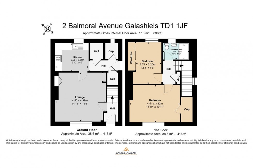 Floorplan for 2 Balmoral Avenue, Galashiels