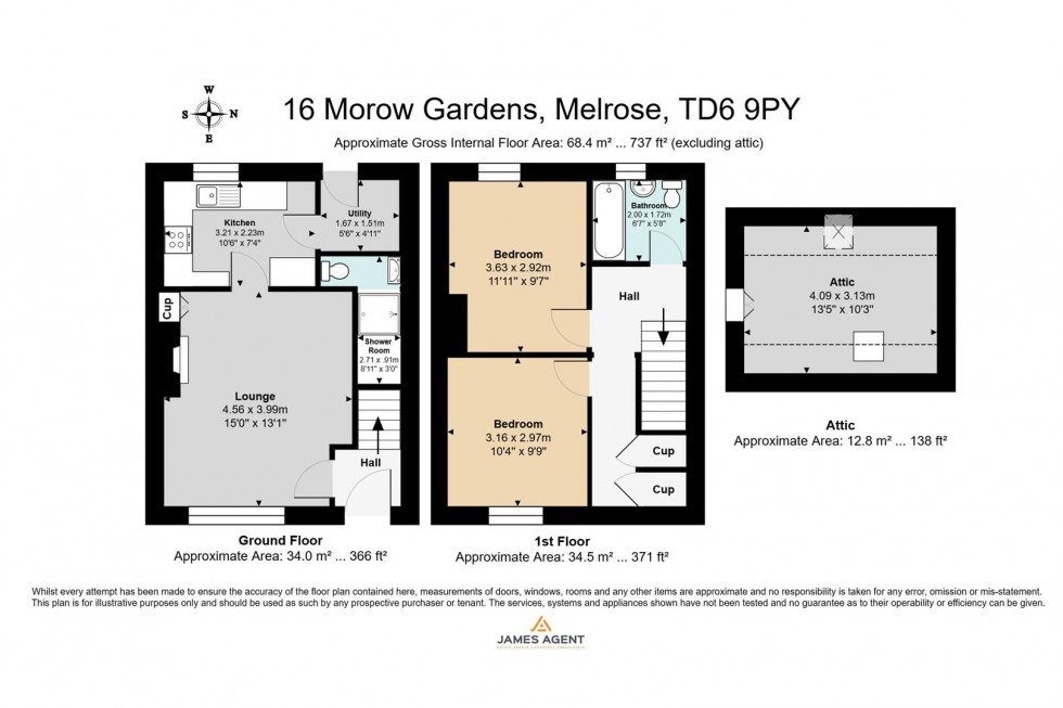 Floorplan for 16 Morow Gardens, Melrose