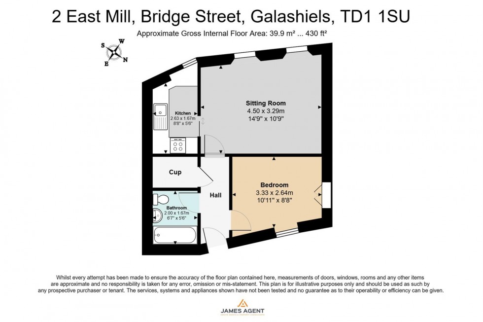 Floorplan for 2 East Mill, Bridge Street, Galashiels