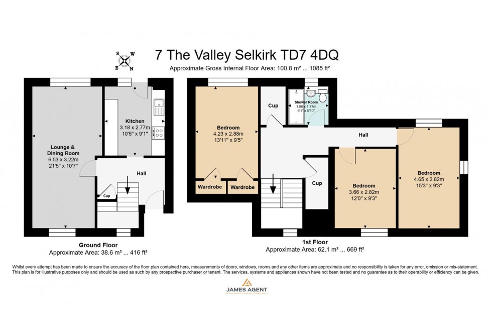 Floorplan for 7 The Valley, Selkirk