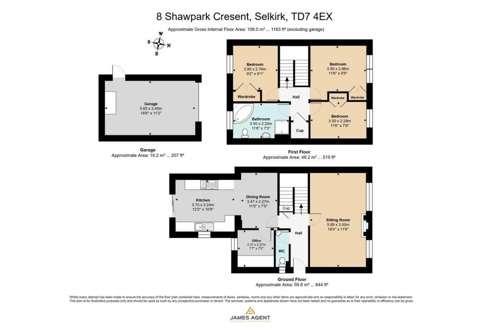 Floorplan for 8 Shawpark Crescent, Selkirk