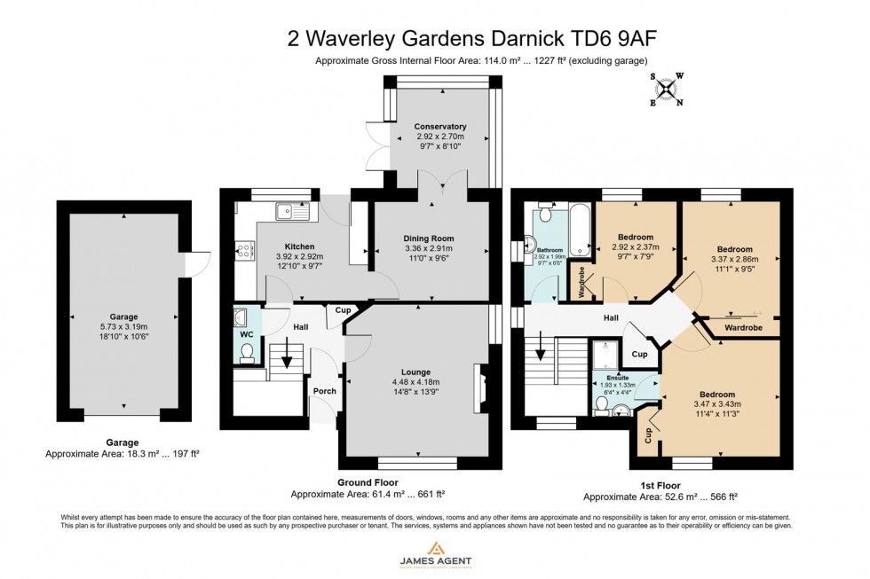 Floorplan for 2 Waverley Gardens, Darnick, Melrose