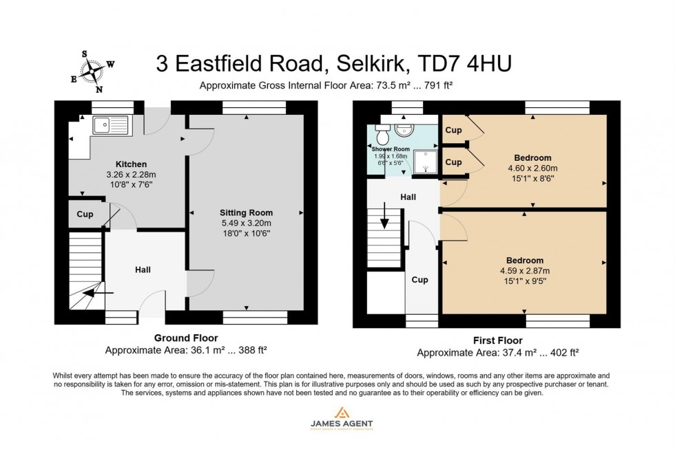 Floorplan for 3 Eastfield Road, Selkirk