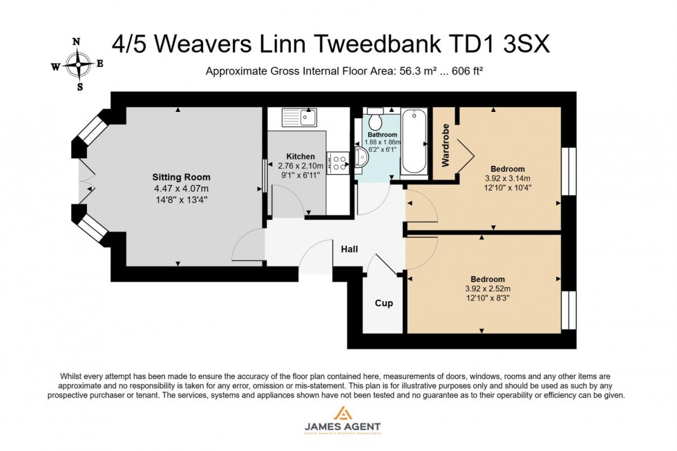 Floorplan for 4-5 Weavers Linn, Tweedbank, Galashiels