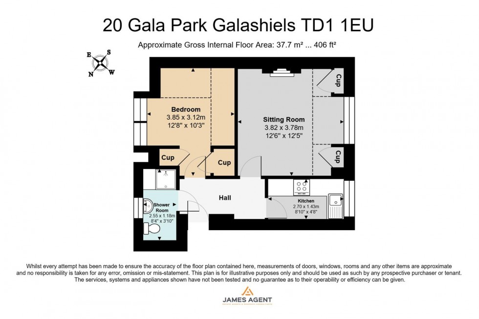 Floorplan for 20 Gala Park, Galashiels